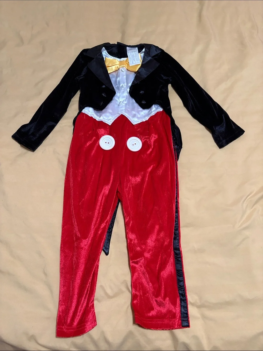 Disney Mickey Mouse Costume - Black, Red & Yellow